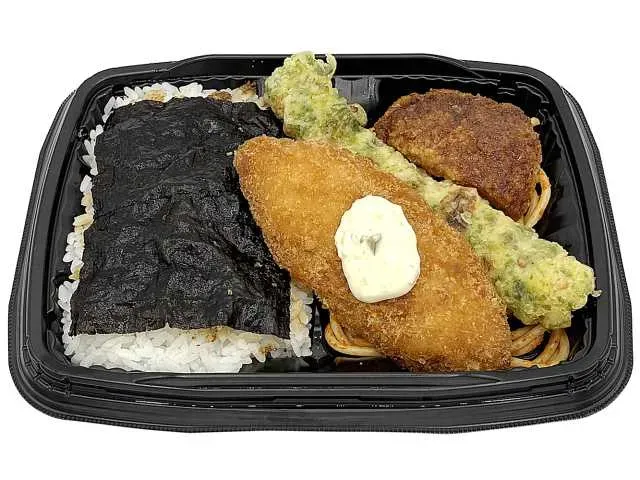 海苔弁当 白身フライ&ちくわ磯辺天