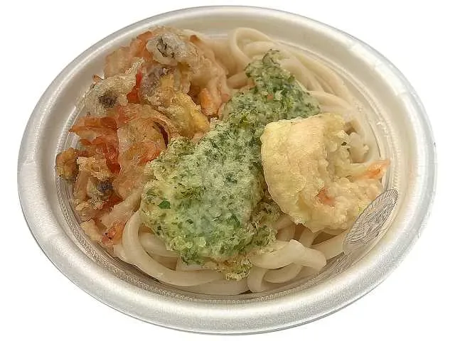 Small Portion Seafood Tempura Udon with Clam Dashi