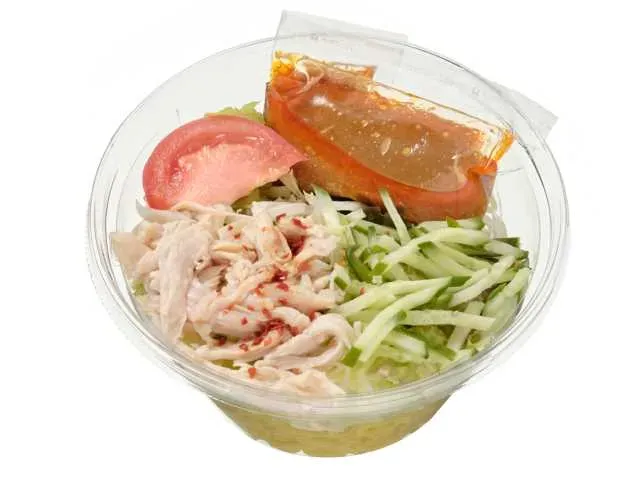 Steamed Chicken Ramen Salad with Sesame Dressing
