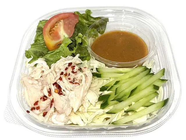 Steamed Chicken Ramen Salad with Sesame Dressing