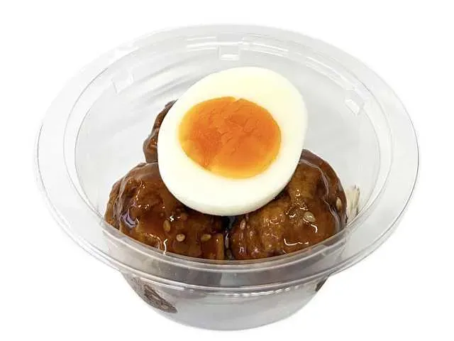 Chilled Meatballs and Soft-Boiled Egg