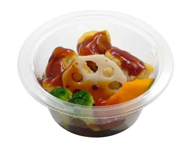 彩り野菜とたらの黒酢あん 道産真たら使用