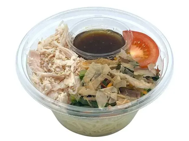 長禅寺菜と蒸し鶏のパスタサラダ