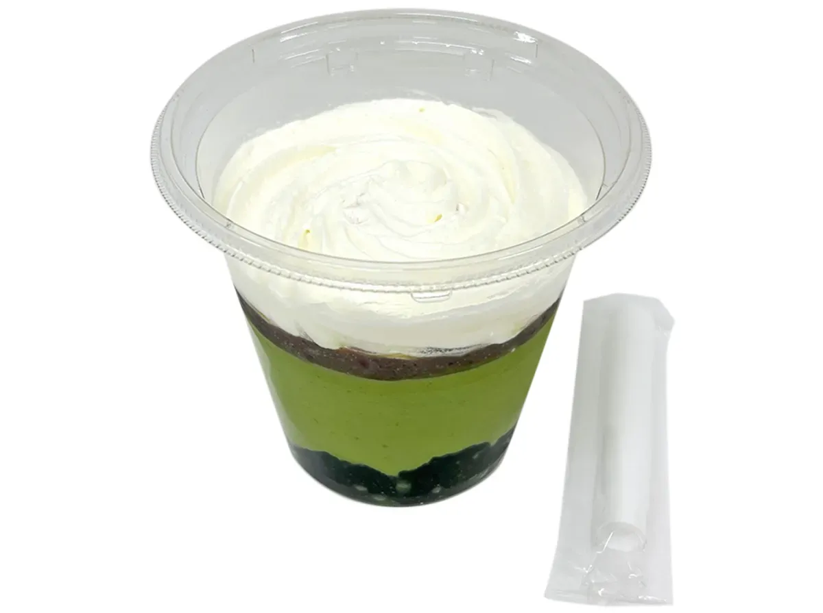 섞어먹는 디저트 야메 말차 라테 말차 와라비모치 & 통팥 앙금