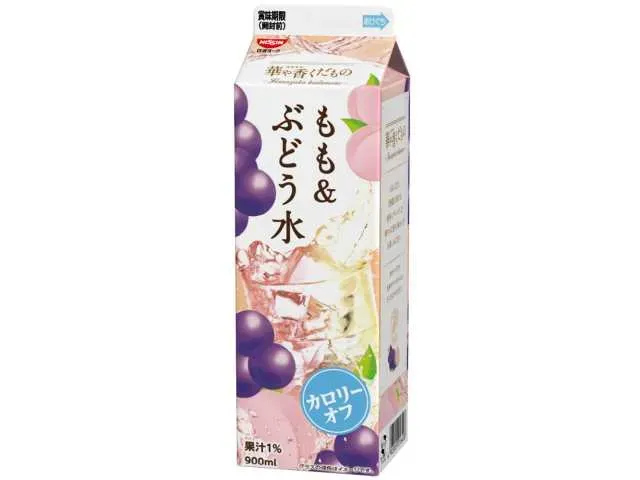 NISSIN YORK Hanayaka Kudamono Peach & Grape Water 900ml