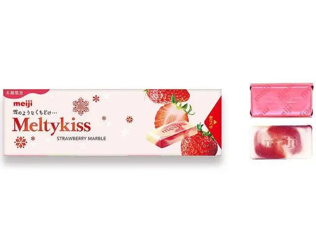 MEIJI Meltykiss Strawberry Marble Stick Pack