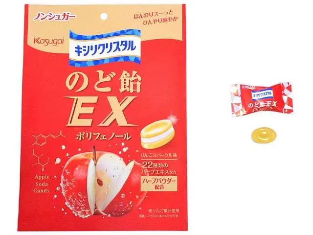 자일리크리스탈 목캔디 EX 폴리페놀 사과 스파클 맛