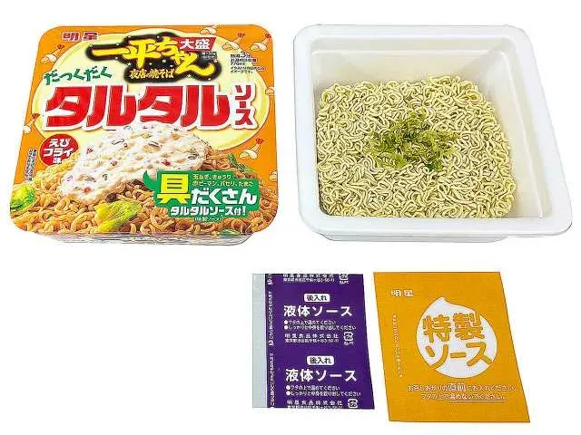 明星一平ちゃん夜店の焼そば大盛 タルタルソースえびフライ味