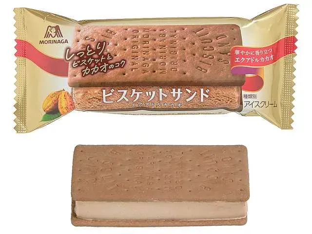 MORINAGA Biscuit Sandwich Ice Cream Ecuador Cacao