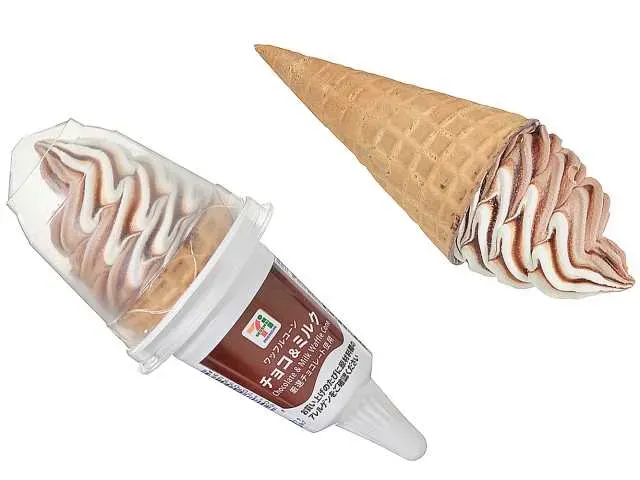 7プレミアム ワッフルコーン チョコ&ミルク