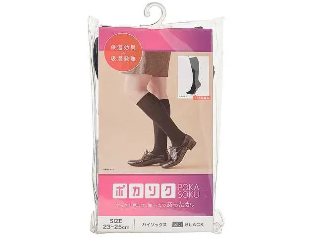 포카소쿠 여성 하이 삭스 블랙